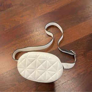 White vegan leather Fanny pack